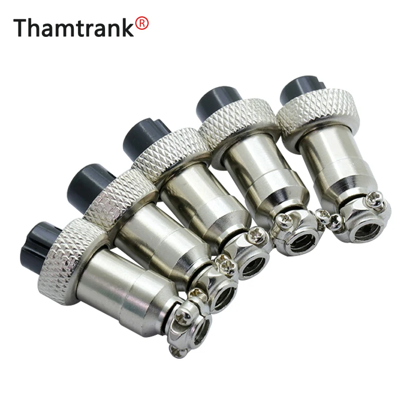 100pcs/lot GX12 Aviation Plug Socket Male /  Female 2 3 4 5 6 Pin 12mm Circular Aviation Socket Jack Wire Connector