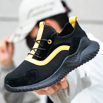 

Super Light Safety Work Shoes For Men Male Security Steel Toe Cap Boots Construction Safety Shoes Boots Work Sneakers