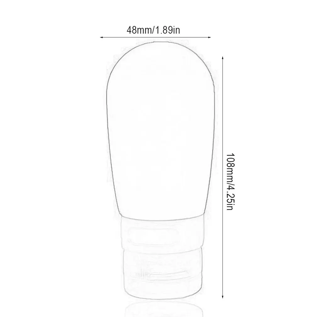 Silicone Travel Cosmetics Dispensing Bottles Cute Round Portable Liquid Dispensing Bottles Emulsion Silicone Bottles