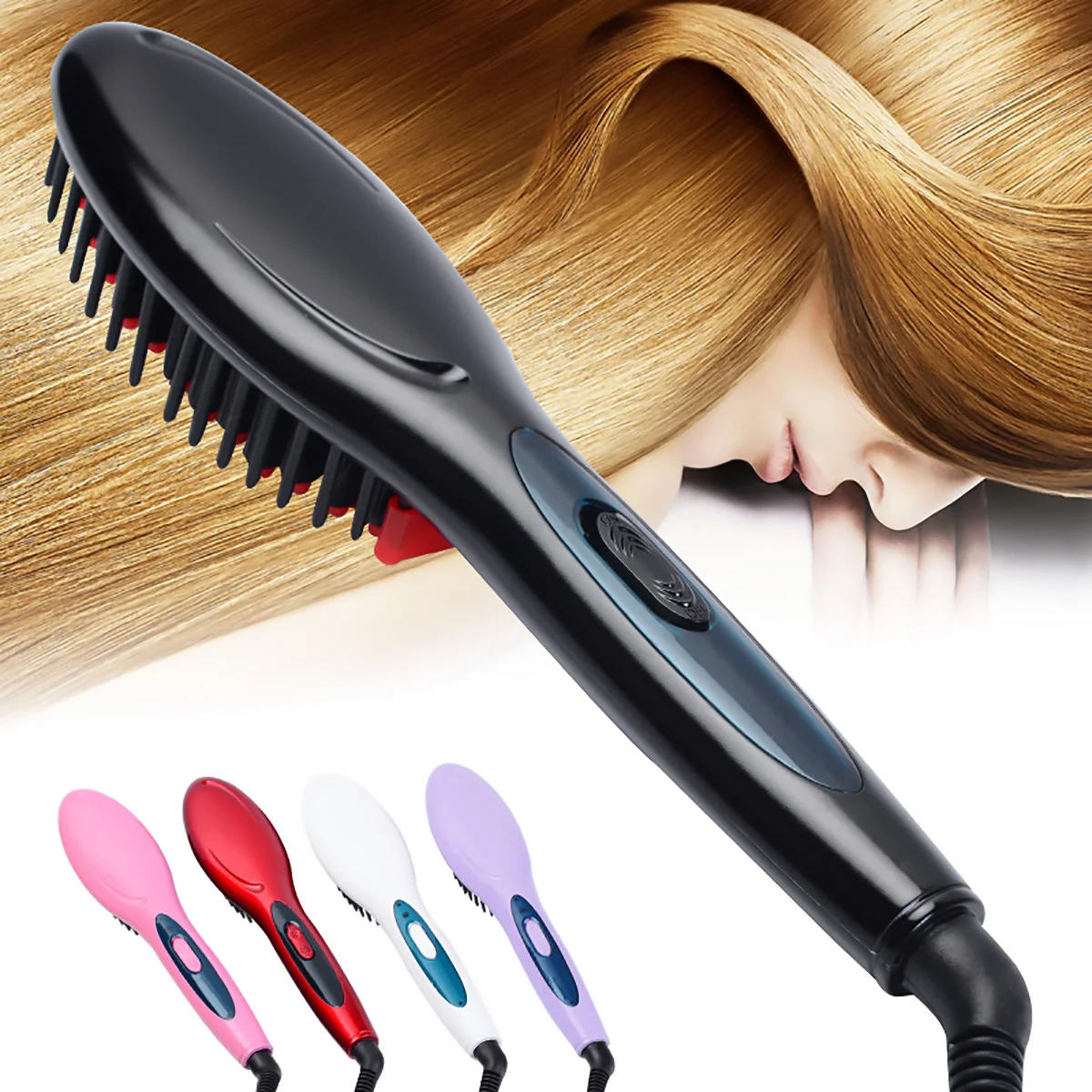 Электрическая расческа, прямые волосы выпрямитель расческа для прямых волос электрическая плойка керамические влажные и сухие инструменты для волос Прямая