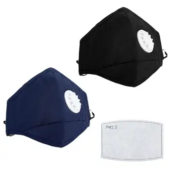 

Face Mask Protective Mask With Breathing Valve Dustproof Mask Washable Reusable Anti-Fog Anti-pollution Facial Mask Unisex