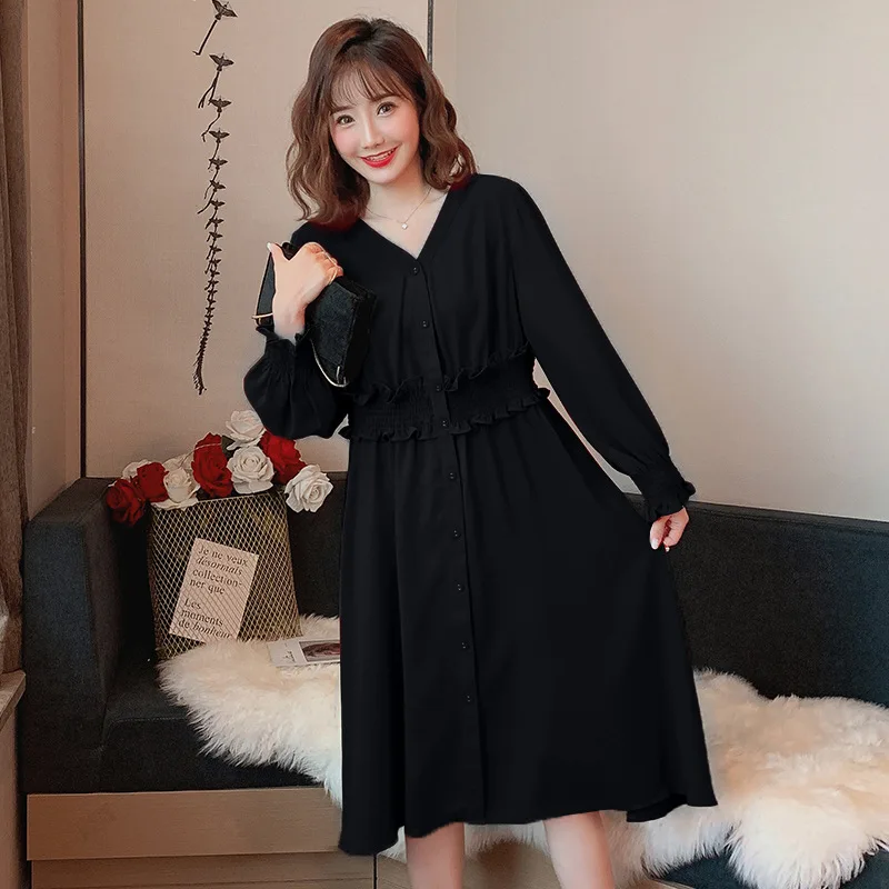 

2020 New Style Maternity Clothes Spring Clothing Dress Mid-length Retro Fashion Maternity Dress Loose Maternity Top Set