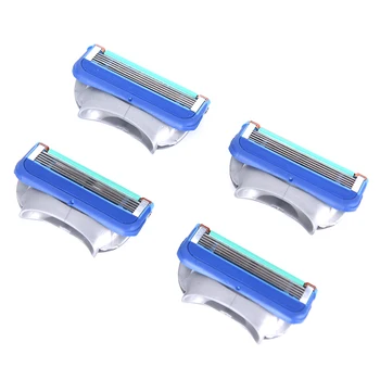 

4Pcs Men's Shavers Manual five-layer shaving blade Old-fashioned razor 5-layer head Beard cleaning tool accessories
