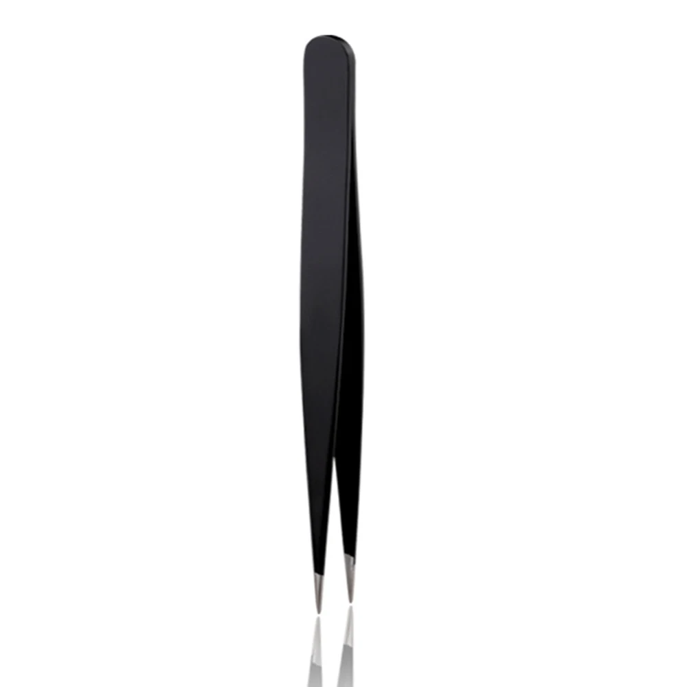 Aush 1pcs Stainless Steel Sharp Eyebrow Clip Tweezer Trimming Eyebrows Beauty Tool 4 Color High Quality