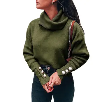 

New-coming Autumn Winter Turtleneck Pull Sweater long sleeve sweater