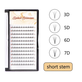 

Eyelash Extension short stem Pre Made Volume fans Faux Mink Premade Russian Volume Eyelash Extension Supplies
