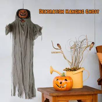 

Halloween Pumpkin Hanging Ghost Voice Control Decorative Lamp for Party Tricky Toy Supplies
