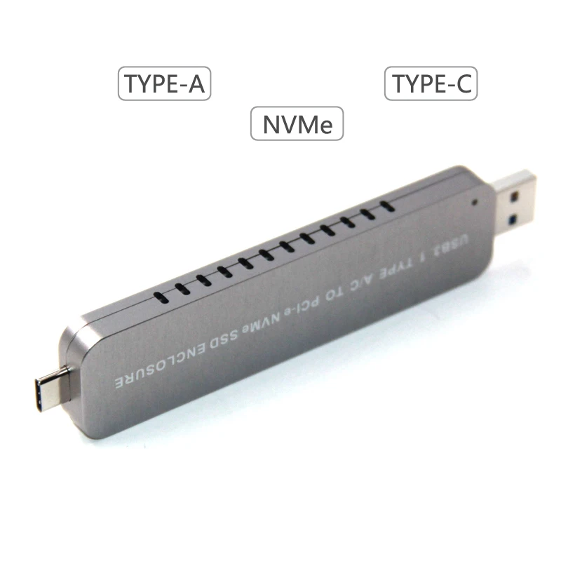NVME SSD чехол жесткий диск чехол Корпус жесткого диска чехол USB Закрытая акционерная Компания C& TYPE-A на PCI-E NVME M.2 SSD жесткий диск HDD адаптер для 2242/2260/2280 SSD