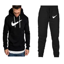 New 2019 Brand Tracksuit Fashion Hoodies Men Sportswear Two Piece Sets Fleece Thick hoody+Pants Sporting Suit Male Free Shipping