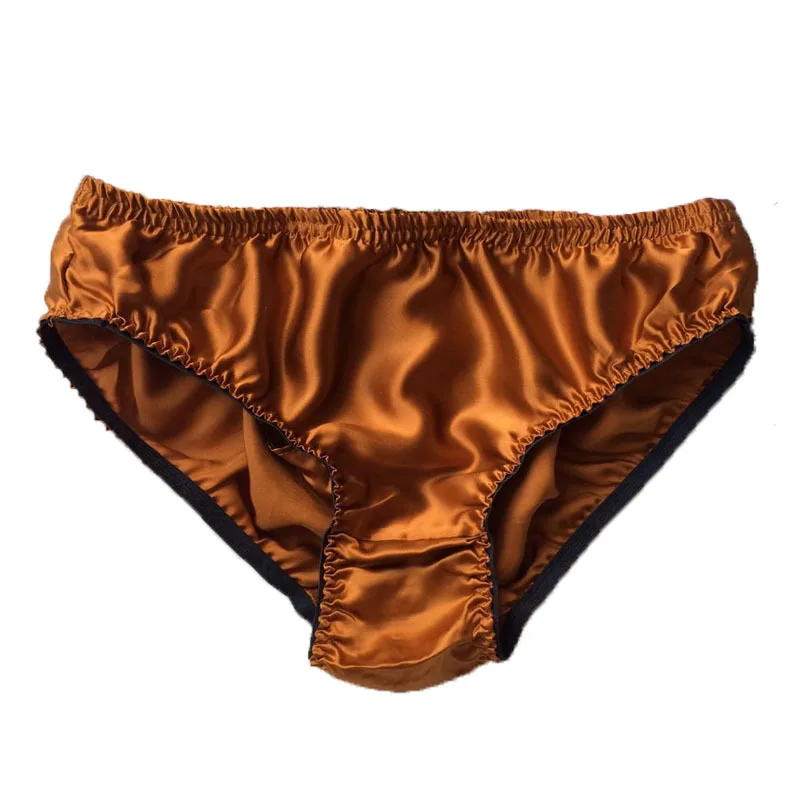 100% Silk Women Panties Breathable Comfortable Underwear Briefs Sexy Smooth High Grade Solid Color Elastic Large Size Underpants