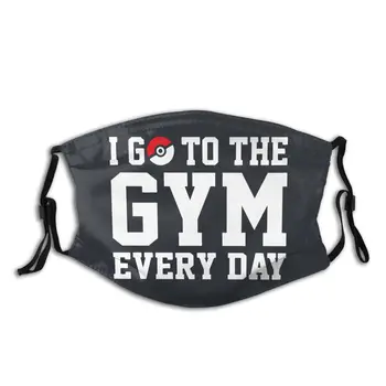 

Pokemon I GO To The Gym Every Day Reusable Mouth Face Mask with Filter Anti Haze Dust Mask Respirator Mouth Muffle