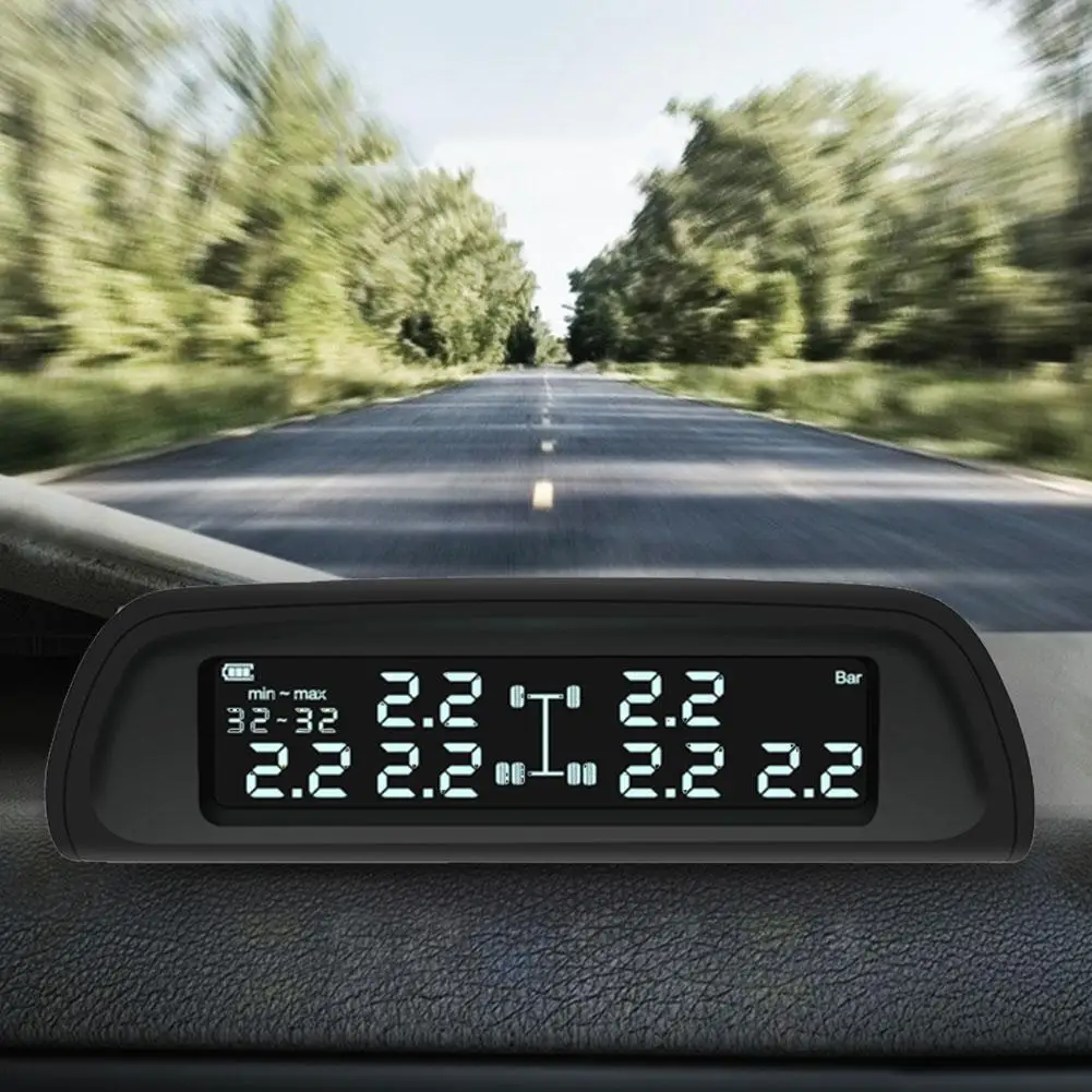 1 комплект TPMS автомобильный Грузовик беспроводная система контроля давления в шинах с 6 внешними датчиками сменный аккумулятор ЖК-дисплей