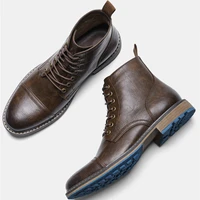 Wysokiej jakości buty męskie Wygodne botki o klasycznym wyglądzie i dobrym materiale 1