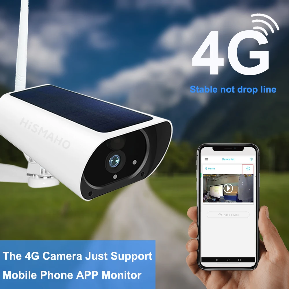 4G LTE камера Солнечная наружная 1080P HD Беспроводная 3g sim-карта ...