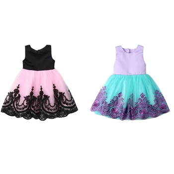 

pudcoco Fashion Princess Toddler Baby Girl Sleeveless Pageant Wedding Dress Floral Lace Party Gown Tutu Sundress Outfits 1-6Y