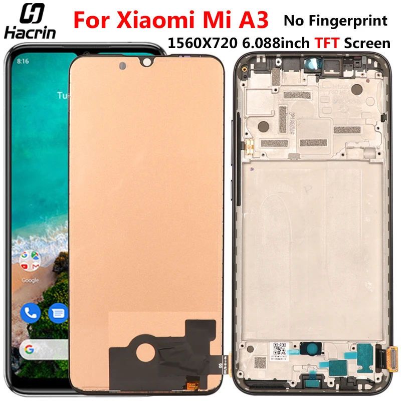 

TFT Display For Xiaomi Mi A3 LCD Display With Frame Touch Screen Replacement Digitizer Assembly For Xiaomi Mi A3 A 3 LCD Display