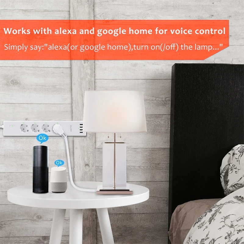 4 розетки ЕС Plug Wifi Smart power Strip с 4 usb-портом синхронизации приложение Голосовое управление работа с Alexa, Google Home Assistant