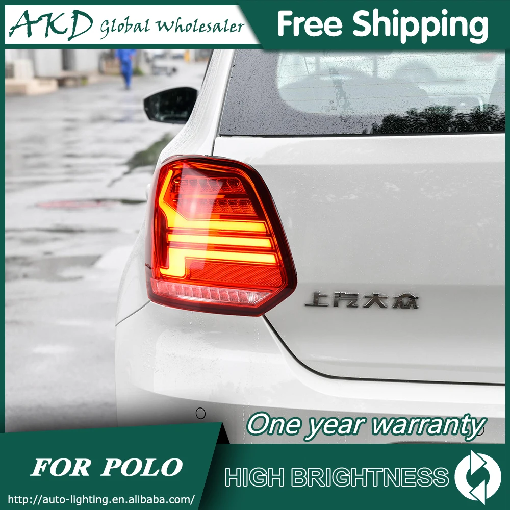 Задний фонарь для автомобиля Volkswagen Polo 2011- светодиодная сигнальная лампа Противотуманные фары DRL дневные ходовые огни тюнинг автомобильные аксессуары