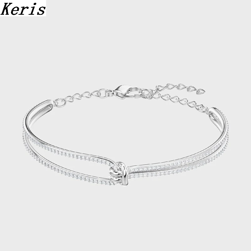 

High quality swa joint design temperament adjustable length silver bracelet