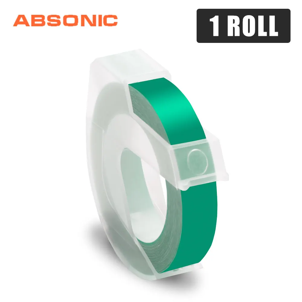 Absoonic Lake Green 9 мм 3D тиснение этикетка кассета для DYMO 1610 12965 1880 1540 Motex E101 ПЕЧАТНАЯ