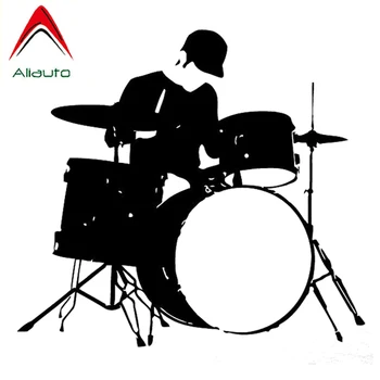 

Aliauto Interesting Car Sticker Music and Drums Black/Silver Vinyl Silhouette Decor Accessories PVC Decal for Mercedes,16cm*15cm