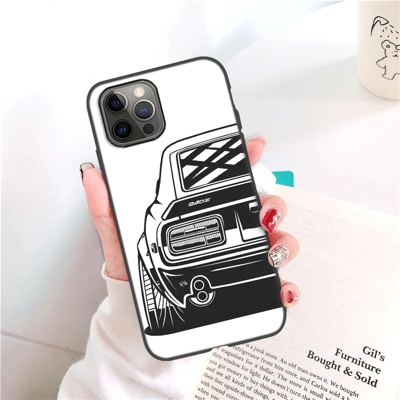 Japan JDM Sports Car Soft Case For iPhone 12 Pro Max Case Coque iPhone11 11 Pro 13 Mini XR XS Max X 7 8 Plus SE 2020 6s 5s Cover 13 mini case