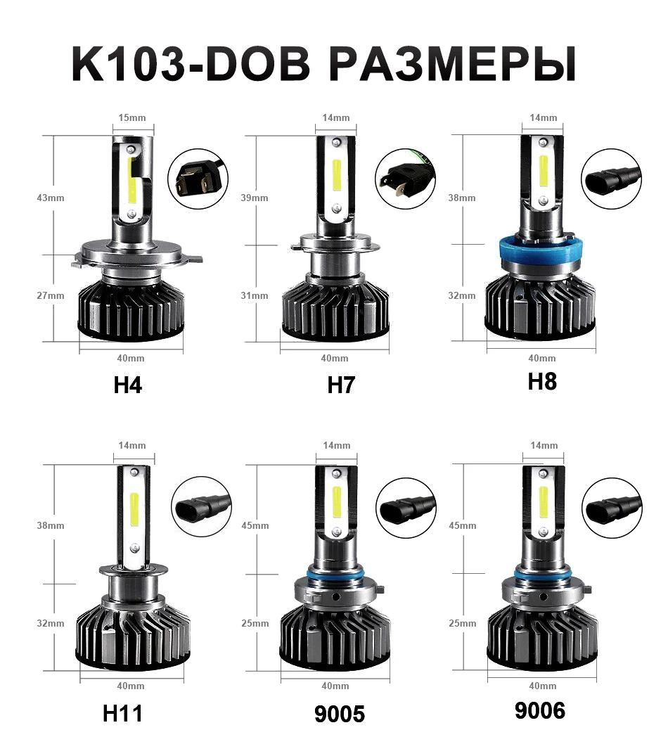 Автомобильный светильник с ампулой led h4 luces led h7 ampada h11 led 9005 9006 hb3 hb4 6500k 4300k 5000k автомобильный головной светильник luz led automovil