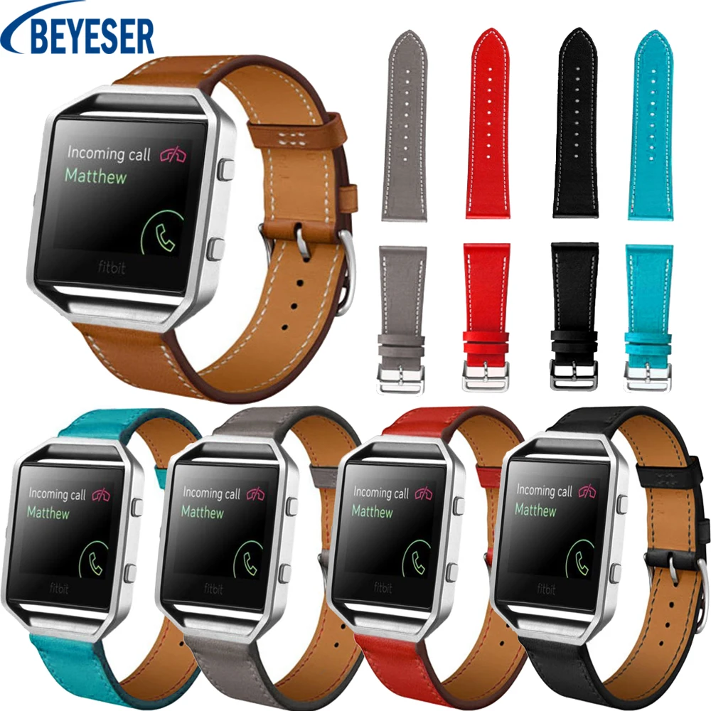 Новое поступление Горячая подходит для Fitbit Blaze Кожаный браслет Роскошные