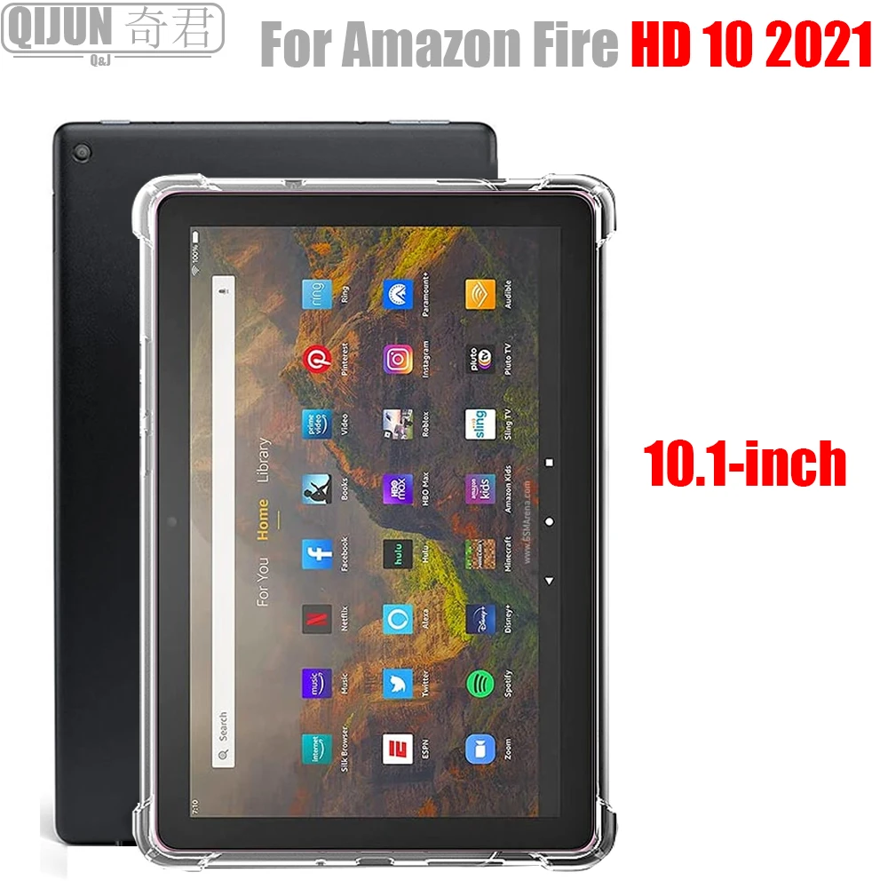 Чехол для планшета Amazon Kindle Fire HD 10 2021 1 дюйма силиконовый мягкий чехол с подушкой