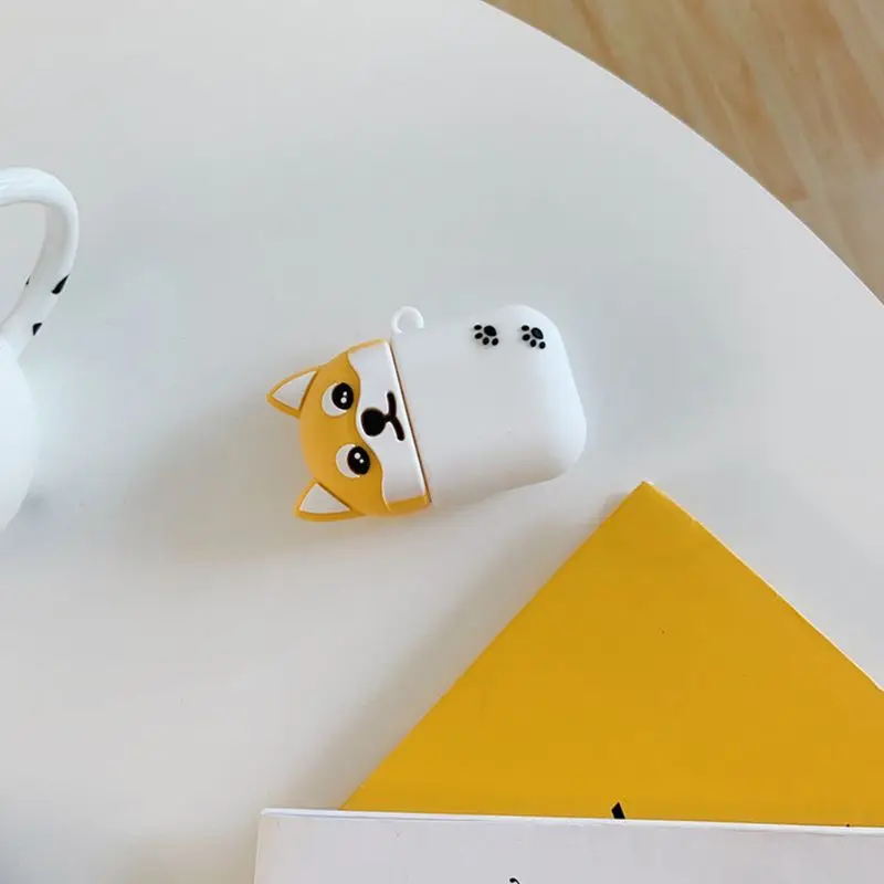 Cute Cartoon Dog Animal Pattern Protective Case Silicone Cover for Airpods 1/2 for smart watch