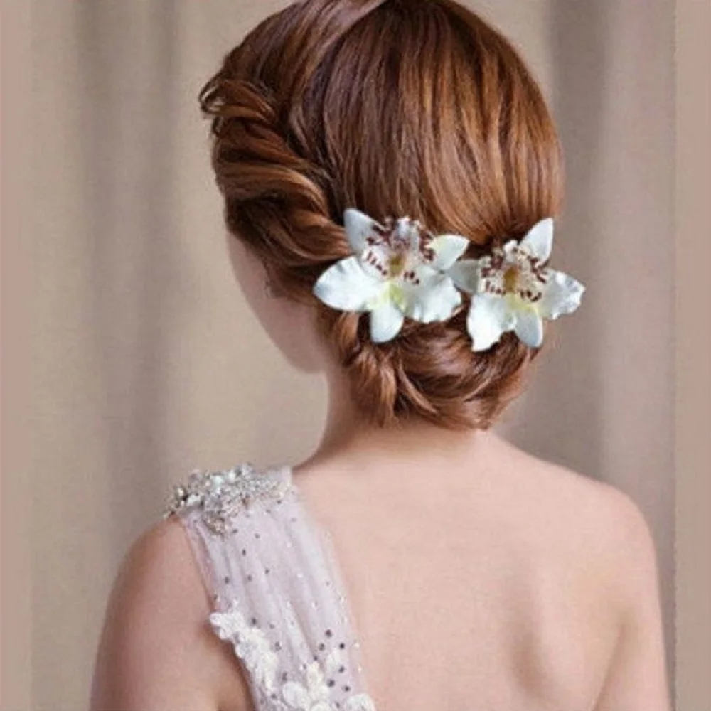 orchid hair clip