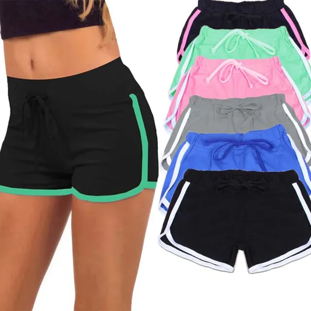 Pantalones cortos deportivos de Yoga para mujer Shorts femeninos de cintura el stica para correr informales