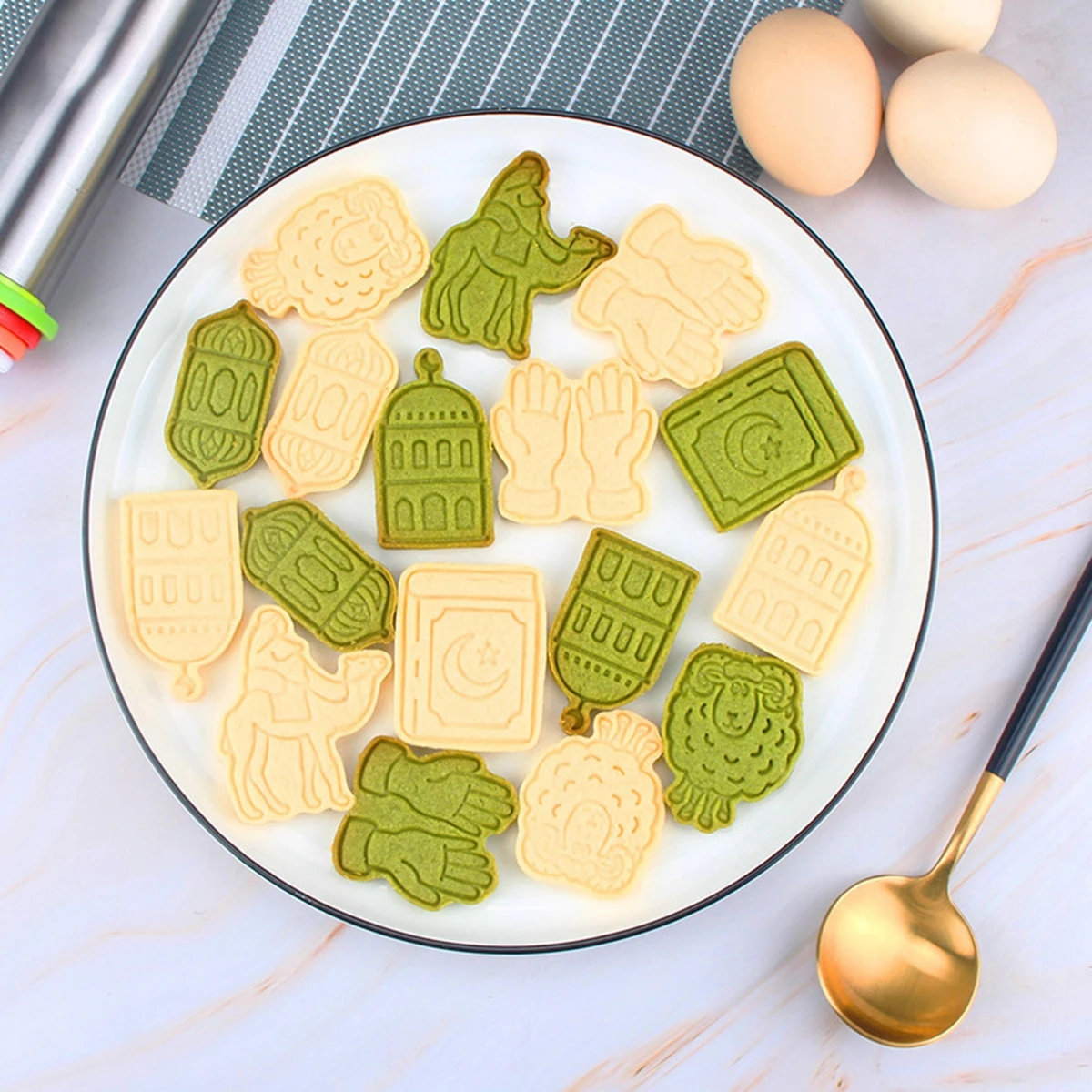 Eid Mubarak Cookies Cutters Ramadan Decoration Camel Moon Star Biscuit Mold Islamic Muslim Festival Party Supplies Baking Tools