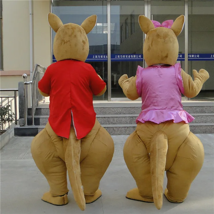 Костюм животного талисман кенгуру, маскарадный костюм, маскарадный костюм на Хэллоуин, Рождество