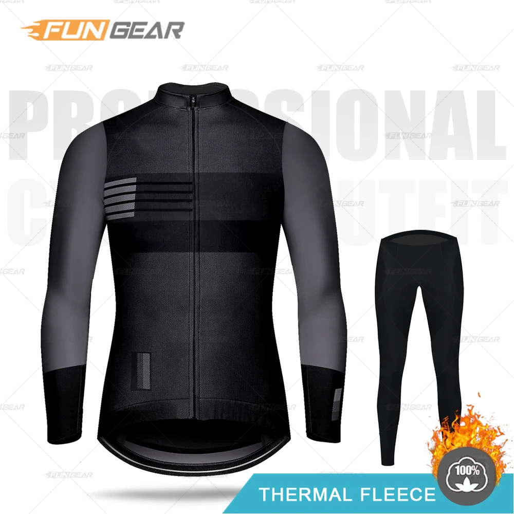 Ropa Ciclismo Hombre Gobiking зимний комплект с длинным рукавом для велоспорта, одежда для велоспорта, Мужская теплая флисовая куртка, одежда для команды MTB - Цвет: NORMAL SET