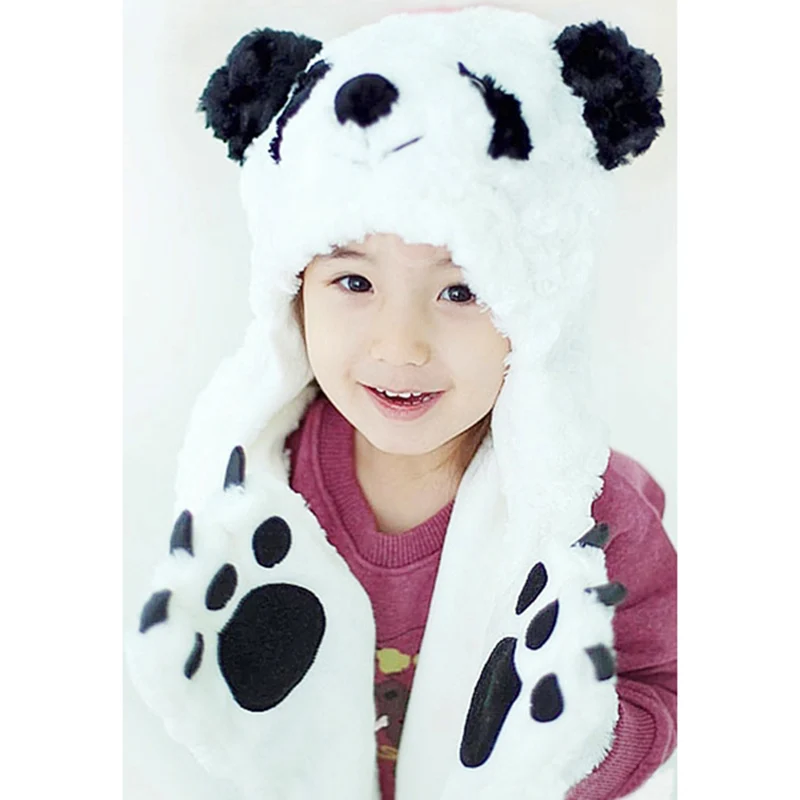 2019 Шапка супер милые детские унисекс уши панды с животными плюшевая теплая шапка