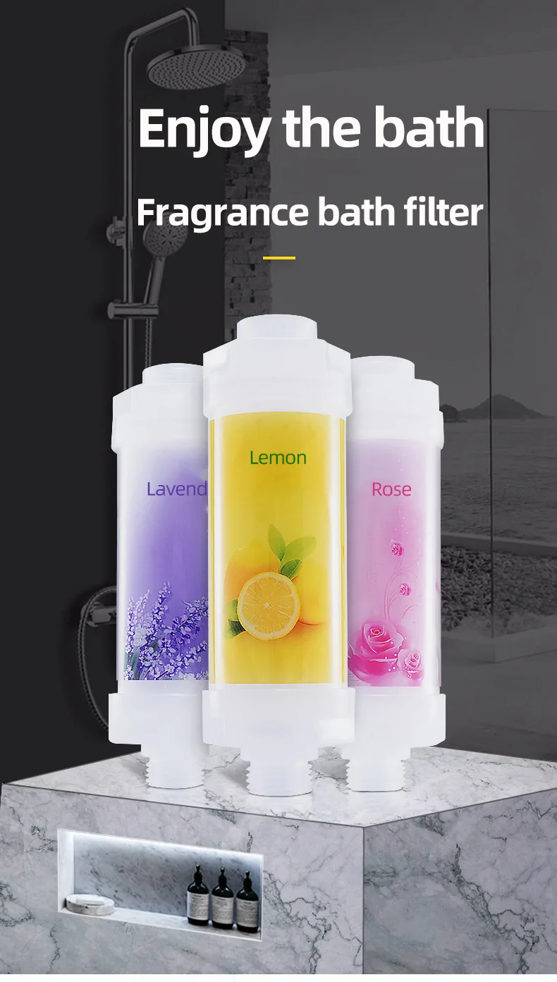 Description Picture 2 of itemYenvQee waterontharder Bath Shower Filter Scent Rose, Lemon,Lavender Smelle Chlorine Removal Soften Bath Shower