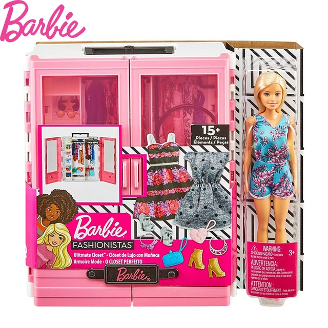 Barbie Ultimate Fashionista Hot Pink Storage Clothing Closet Carrying Case