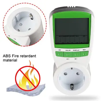 

EU Energy Power Meter Watt Volt Amp Frequency Monitor Analyzer 230V 50Hz Volt Meter Voltmeter Ammeter Voltage Detector