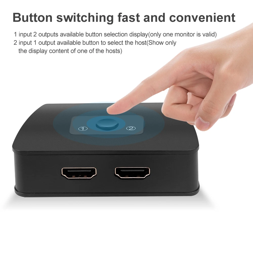 KEBIDU HDMI переключатель 2 порта двунаправленный 1x2 / 2x1 сплиттер 4K Sup порты Ultra HD 1080P HDCP