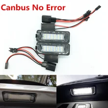 Lampe de plaque d'immatriculation LED 12V 3W canbus sans erreur, pour vw Passat B6 CC Eos Golf 4 5 6 7 MK7 Polo Superb Seat Leon Altea 
