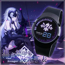 Mgf Fate аниме-атрибутика FGO Black Joan of Arc Impression Аниме часы второй элемент светодиодный ночник электронные часы