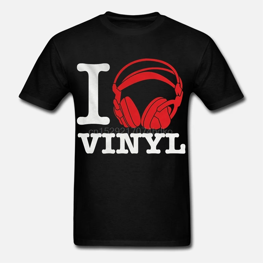 Мужская футболка мужская одежда размера плюс I Love Vinyl men s Audiophile T Shirt-Hi-Fi Record Collector DJ