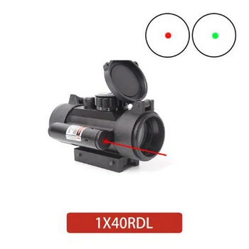 

Tactical 1X40 Red Green Dot Sight Scope Optical Collimator Hunting Riflescope for Airsoft 11 / 20mm Shooting Rifle Aiming