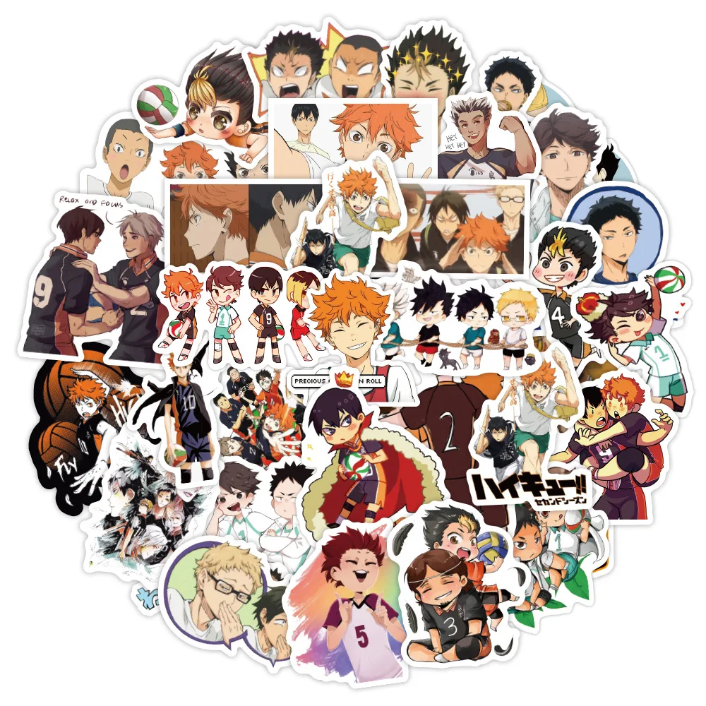 100 шт. Haikyuu! Японские Аниме Стикеры стикеры для волейбола гитары чемодана ноутбука
