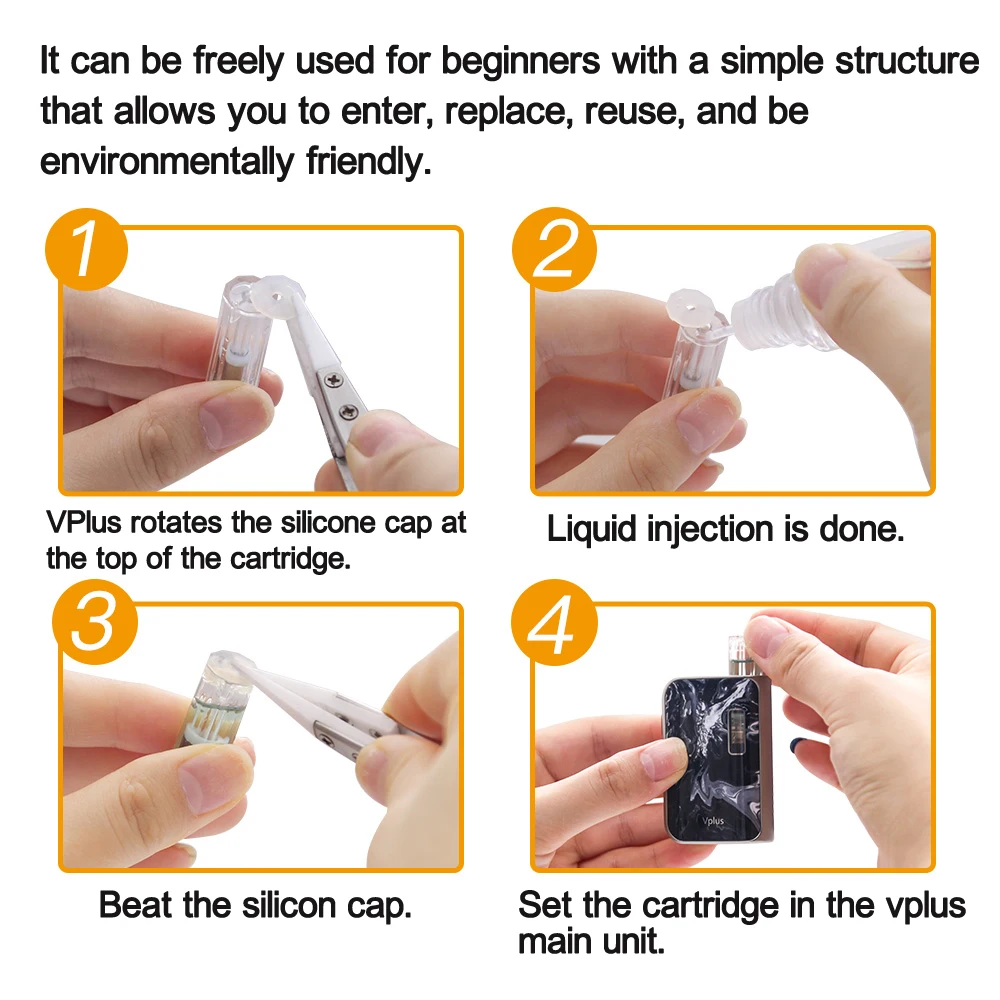 Electronic Cigarette Veeape Vplus vape pen kit 1.2ml cartridge 650mAh builtin battery 1.3ohm Ceramic Core fit Ploomtech+ (7)