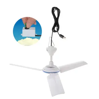 

DC 5V Ceiling Fan Air Cooler Stepless Speed USB Fan for Bed Camping Outdoor Tent