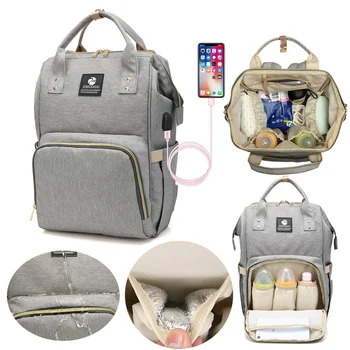 

Mummy bag USB Diaper Bag Baby Care Large Capacity Mom Backpack Mummy Maternity Wet Bag Waterproof Baby Pregnant Bag