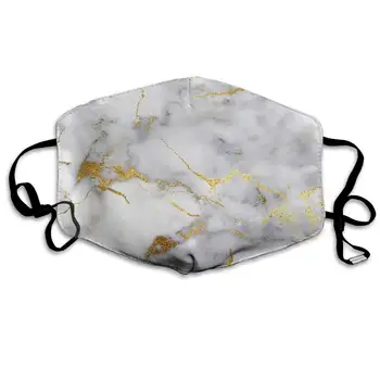 

YongColer Breathable Anti-dust Best Warm Windproof Gold Marble Face Masks Comfy Anti Pollution Washable Reusable Mouth Masks for
