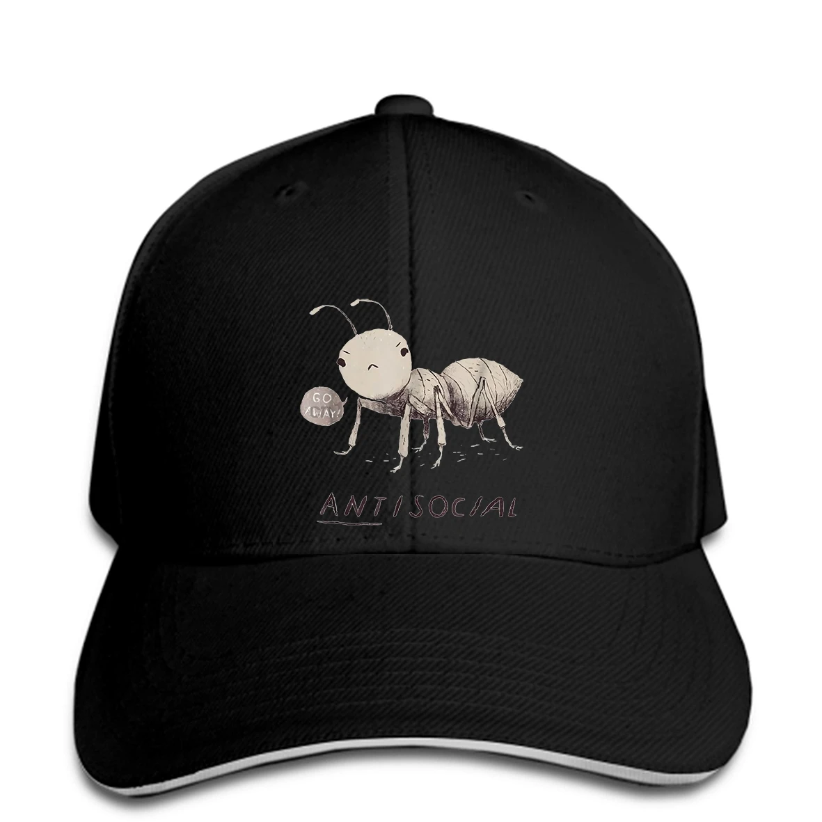 Antisocial Baseball cap Ant Isocial Male Cartoon Print Casual Awesome snapback hat Peaked | Спорт и развлечения